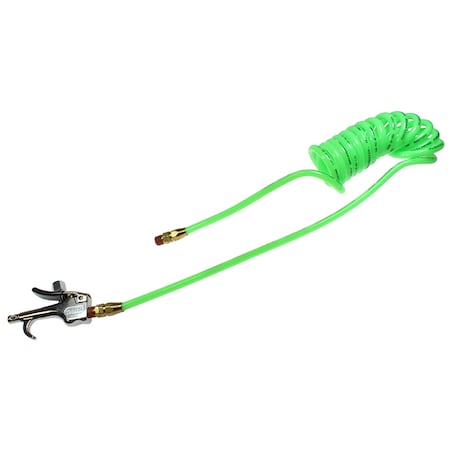 Coilhose Pneumatics Flexcoil 5/32" ID x 10 1/4" MPT x 600-S Neon Green 600-PR532-10B-G